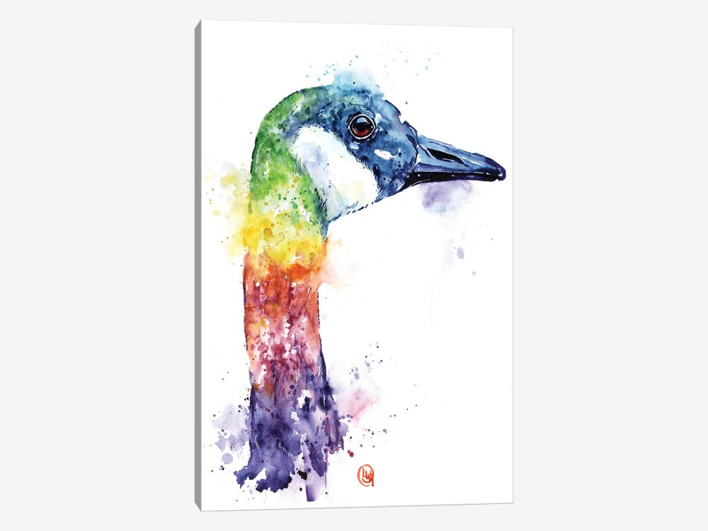 Colorful Canada Goose by Lisa Whitehouse 1-piece Art Print