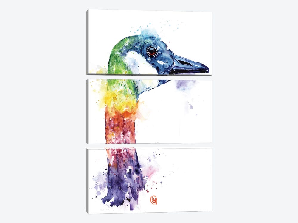Colorful Canada Goose by Lisa Whitehouse 3-piece Canvas Art Print