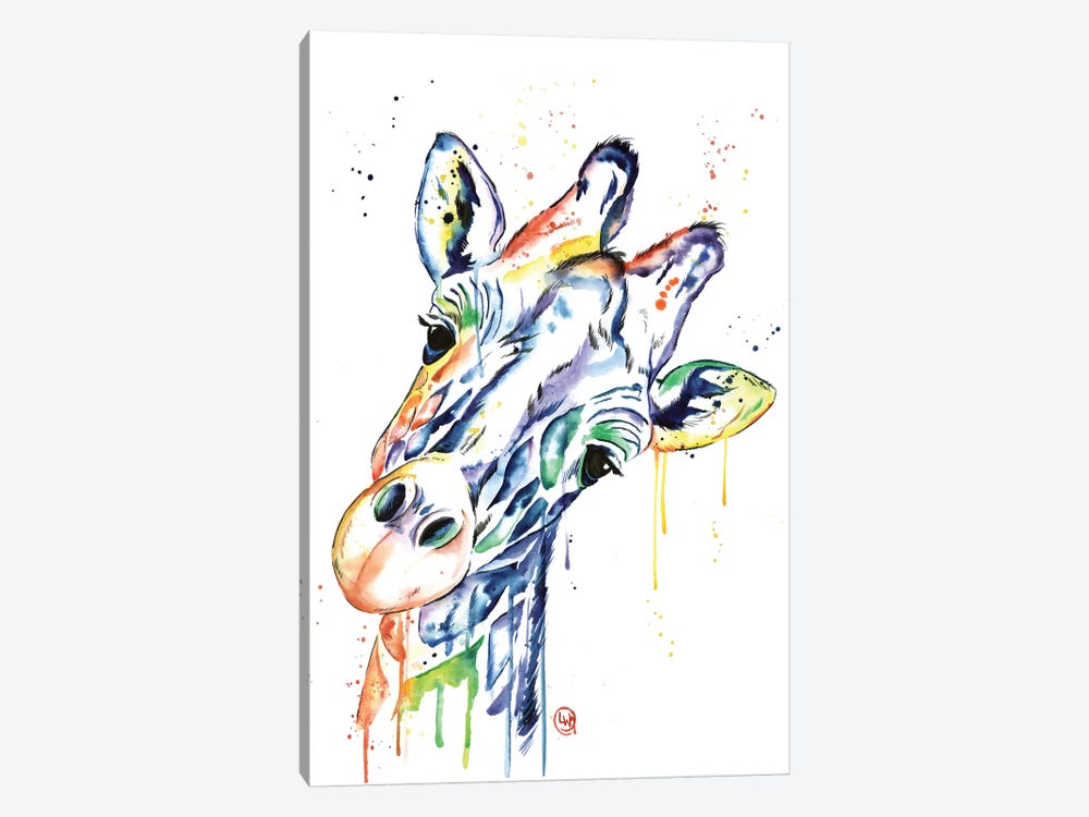 Curious Giraffe by Lisa Whitehouse 1-piece Canvas Wall Art