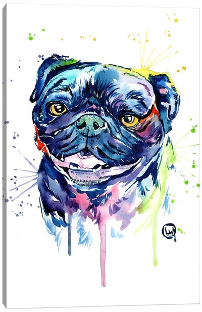 Beau Canvas Art Print - Pug Art