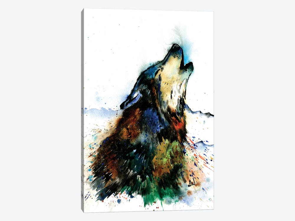 Howling Wolf by Lisa Whitehouse 1-piece Canvas Artwork