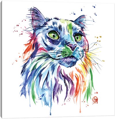 Maine Coon Cat Canvas Art Print - Lisa Whitehouse