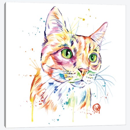 Orange Tabby Cat Canvas Print #LWH76} by Lisa Whitehouse Canvas Artwork