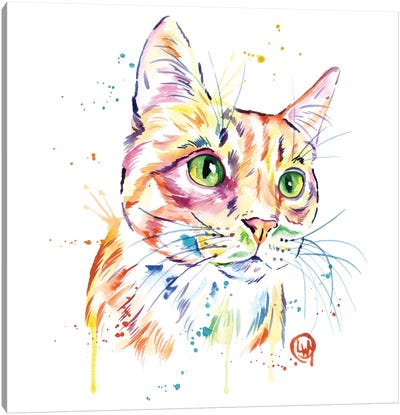 Orange Tabby Cat Canvas Art Print - Cat Art