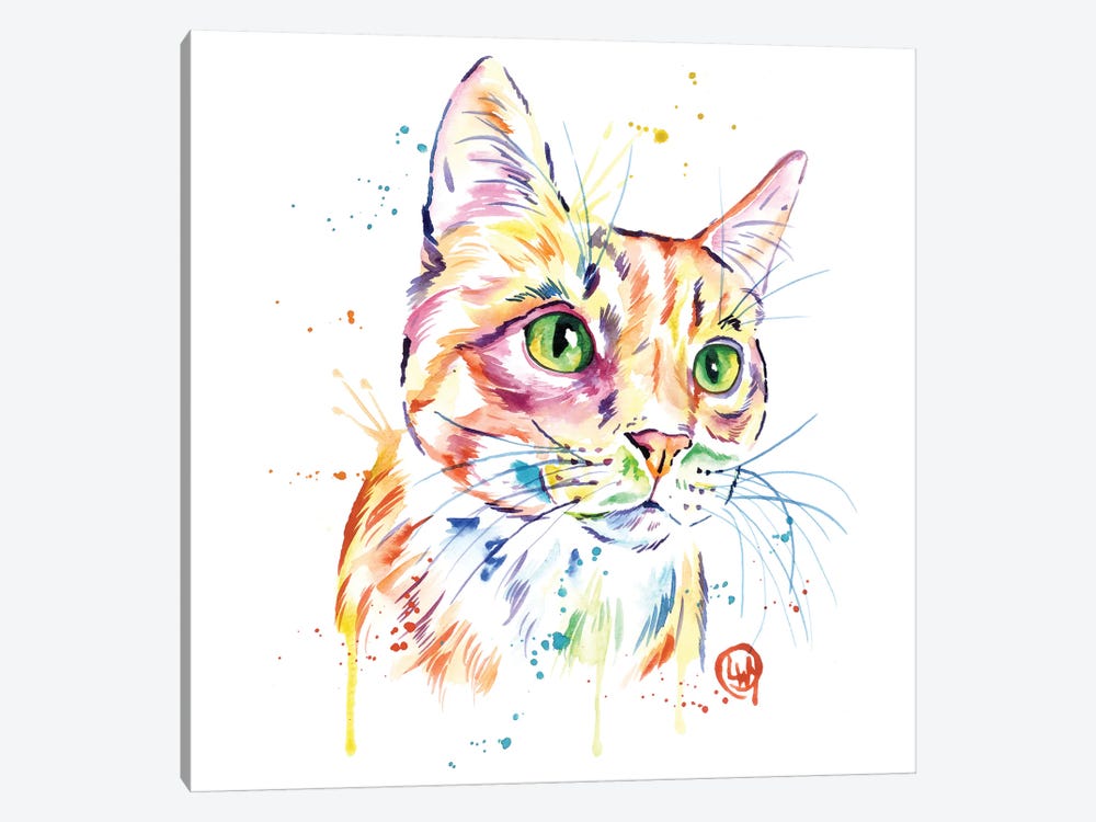 Orange Tabby Cat by Lisa Whitehouse 1-piece Canvas Artwork