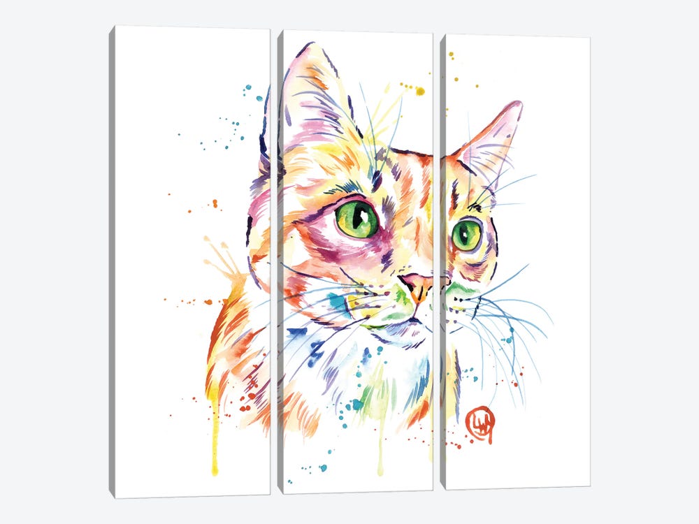 Orange Tabby Cat by Lisa Whitehouse 3-piece Canvas Artwork