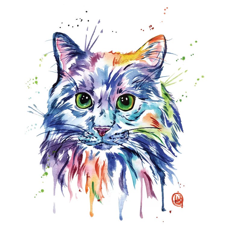 Rainbow Kitty by Lisa Whitehouse wall art