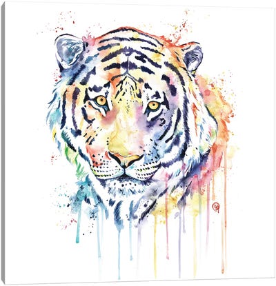 Rainbow Tiger Canvas Art Print - Tiger Art