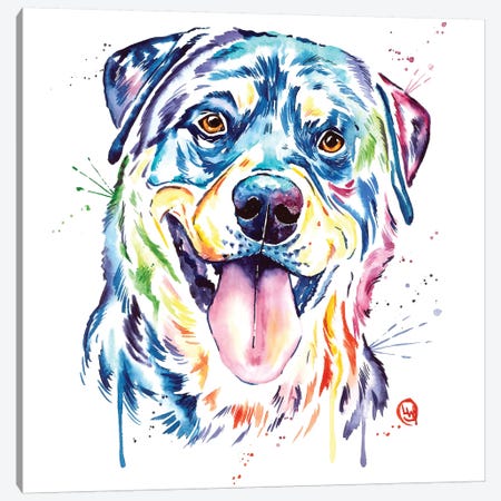 Rottweiler Canvas Print #LWH81} by Lisa Whitehouse Canvas Wall Art