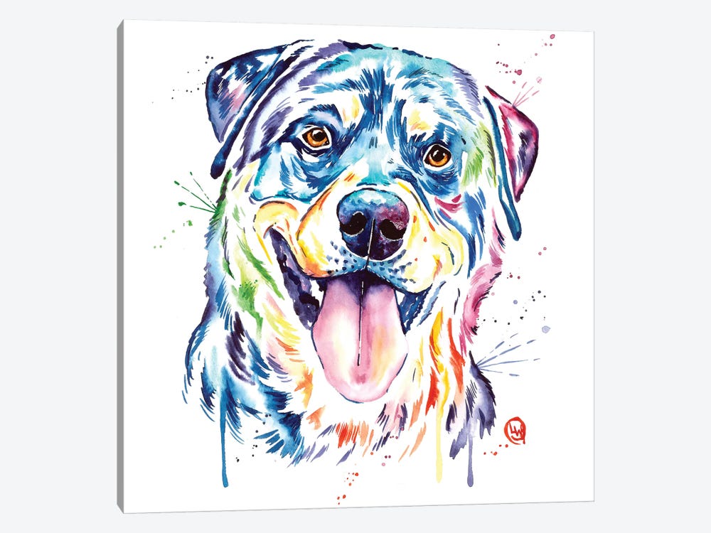 Rottweiler by Lisa Whitehouse 1-piece Canvas Artwork
