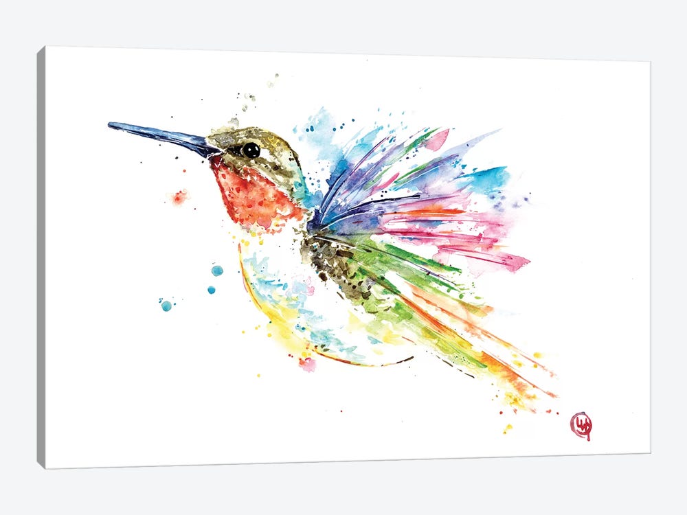 Ruby Hummingbird Canvas Wall Art By Lisa Whitehouse Icanvas