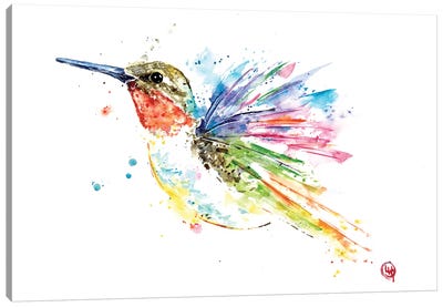 Ruby Hummingbird Canvas Art Print - Hummingbird Art