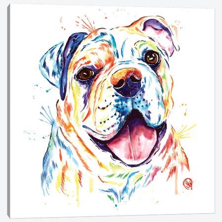 Shelby Rue The Bulldog Canvas Print #LWH84} by Lisa Whitehouse Canvas Art Print