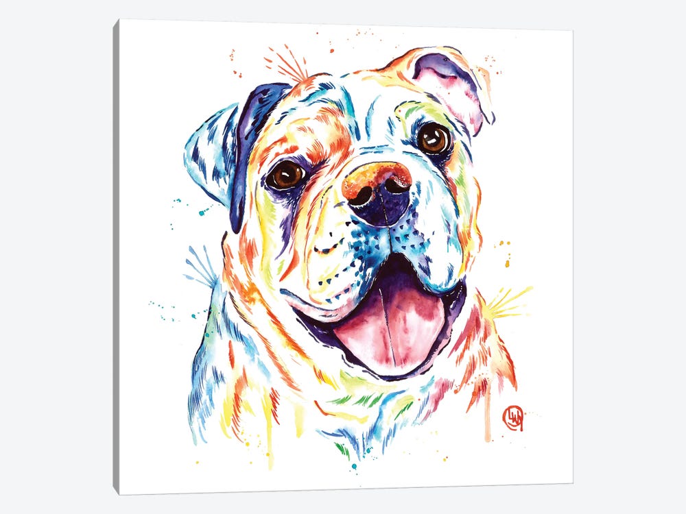 Shelby Rue The Bulldog by Lisa Whitehouse 1-piece Canvas Print