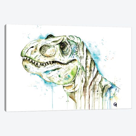 Tom The T-Rex Canvas Print #LWH87} by Lisa Whitehouse Art Print