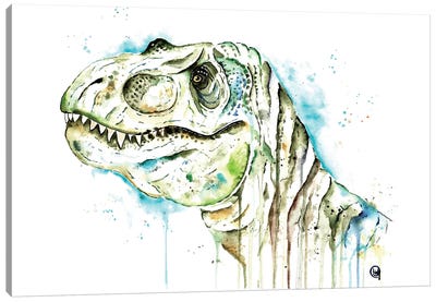 Tom The T-Rex Canvas Art Print - Lisa Whitehouse