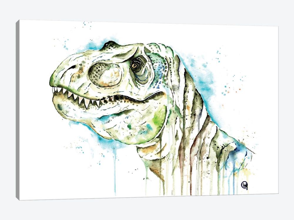 Tom The T-Rex by Lisa Whitehouse 1-piece Canvas Artwork