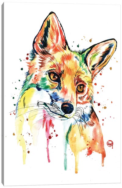 Whimsy Fox Canvas Art Print - Lisa Whitehouse