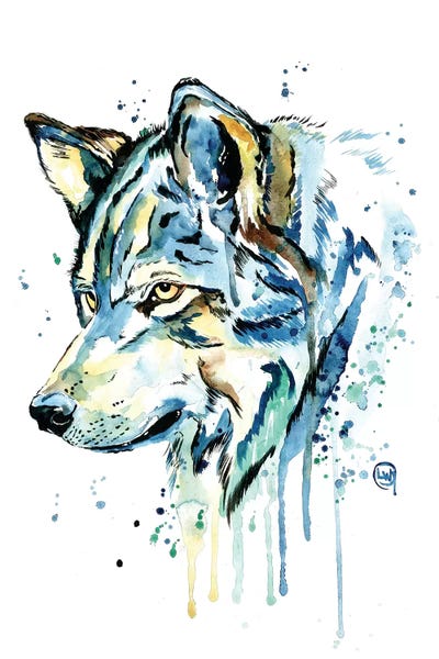 Wolf Grey Sky by Lisa Whitehouse canvas print