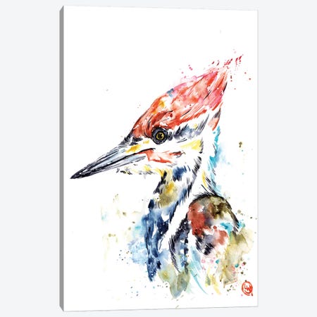 Woodpecker Canvas Print #LWH90} by Lisa Whitehouse Art Print