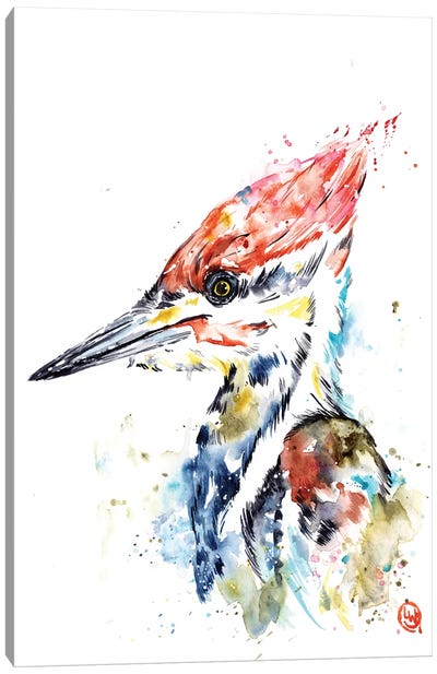 Woodpecker Canvas Art Print - Lisa Whitehouse