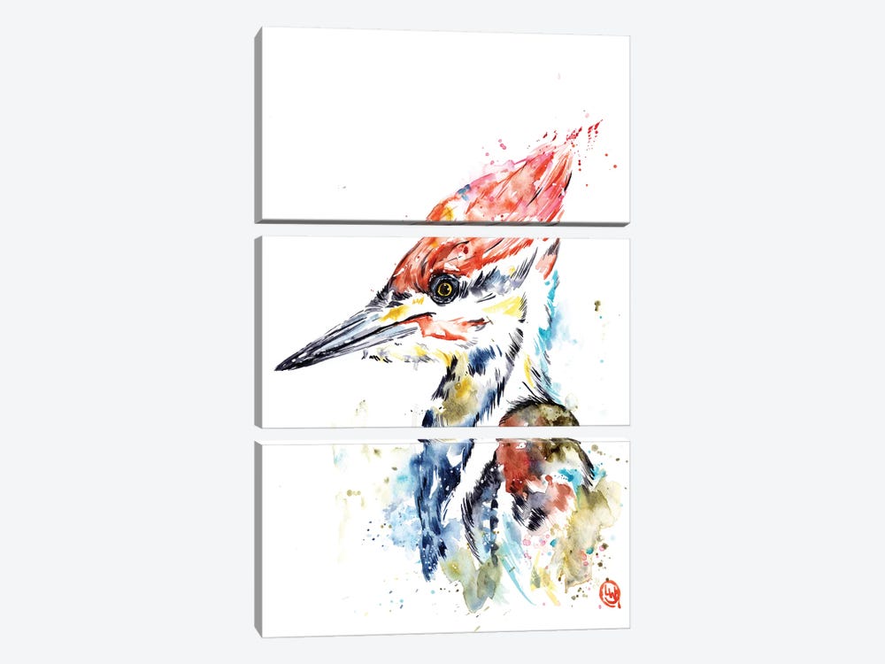 Woodpecker by Lisa Whitehouse 3-piece Canvas Artwork