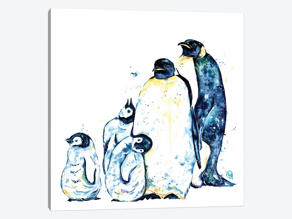 Penguin Family by Lisa Whitehouse 1-piece Canvas Print
