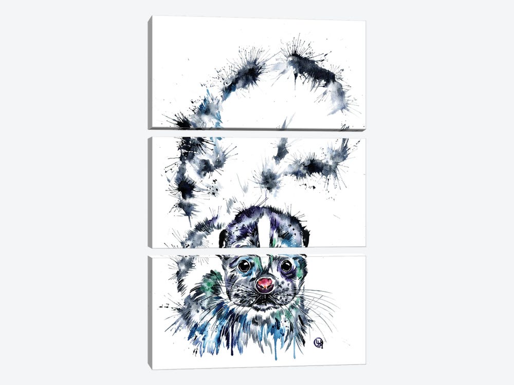 Skunk Baby by Lisa Whitehouse 3-piece Canvas Print