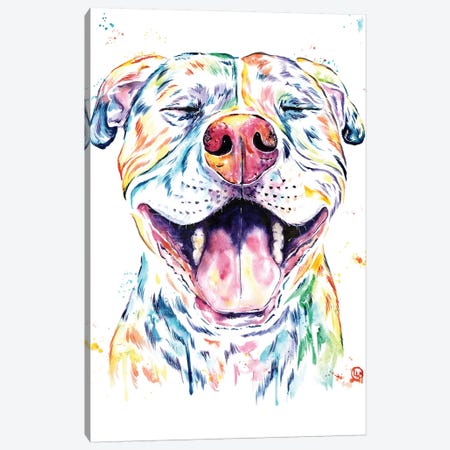 Tango The Pit Bull Canvas Print #LWH96} by Lisa Whitehouse Canvas Art