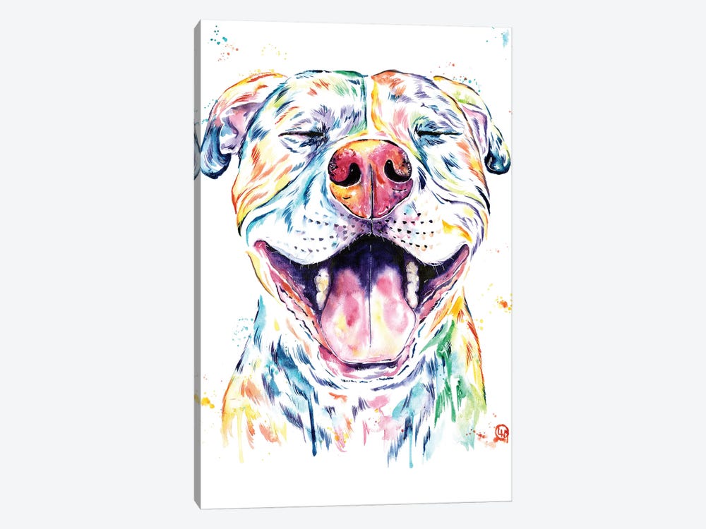 Tango The Pit Bull by Lisa Whitehouse 1-piece Canvas Art
