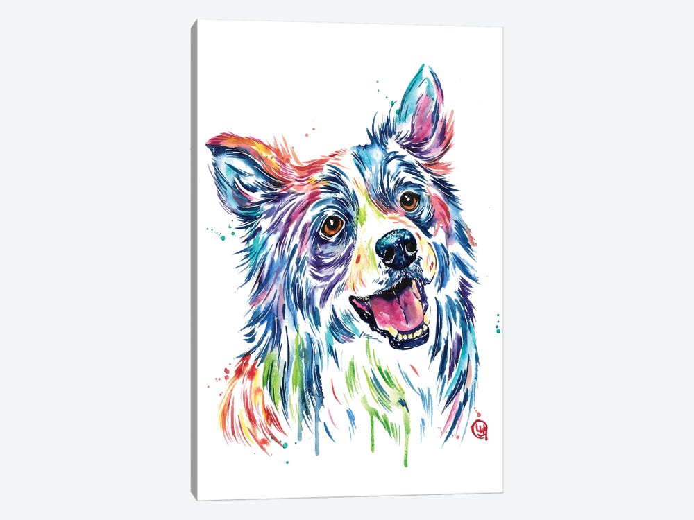 Border Collie by Lisa Whitehouse 1-piece Canvas Print