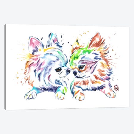 Chihuahua Love Canvas Print #LWH9} by Lisa Whitehouse Canvas Wall Art