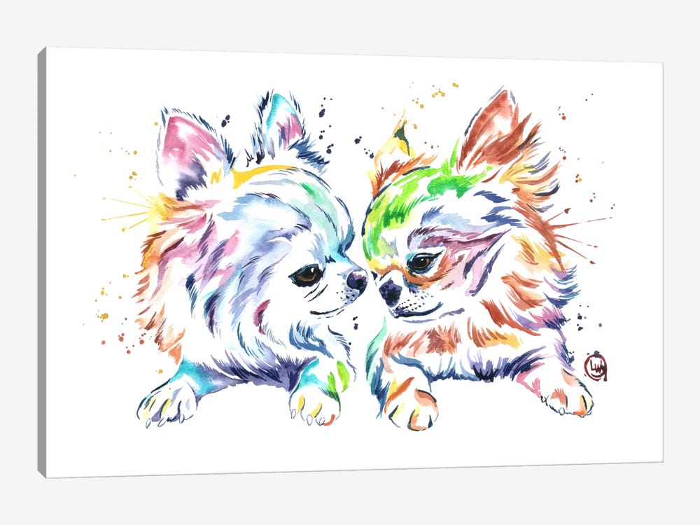 Chihuahua Love by Lisa Whitehouse 1-piece Canvas Art Print