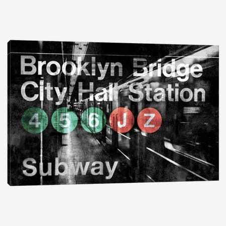 NYC Subway Station I Canvas Print #LWI23} by Luke Wilson Canvas Print