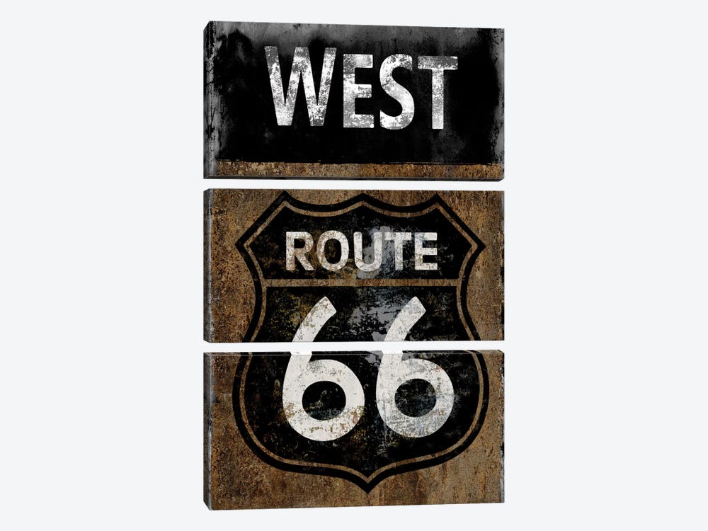 Route 66 West by Luke Wilson 3-piece Canvas Art Print