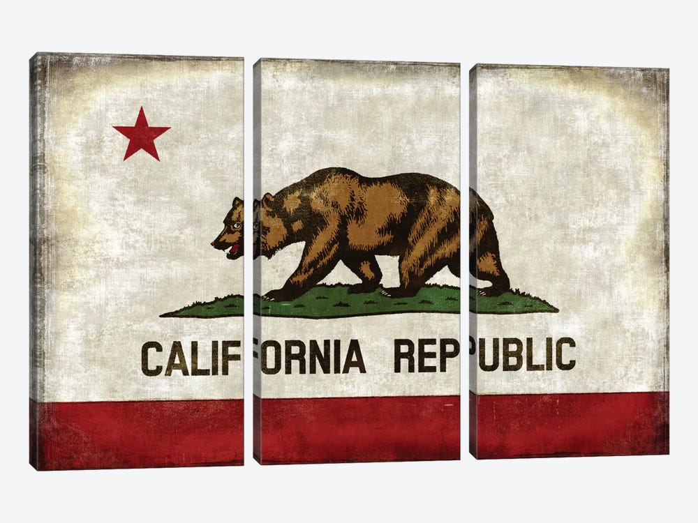 The California Republic by Luke Wilson 3-piece Canvas Artwork