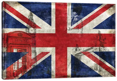 The English Way Canvas Art Print - International Flag Art