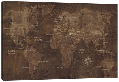 The World Canvas Art Print - Vintage Maps