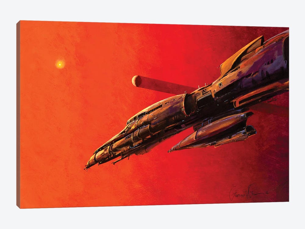 Insystem Cruiser by Lawrence Lee 1-piece Art Print