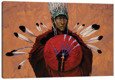 Shaman's Hand Canvas Art Print - Native American Décor