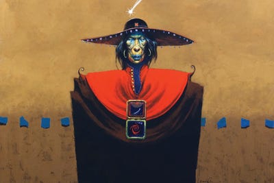 The Collector by Lawrence Lee framed canvas print