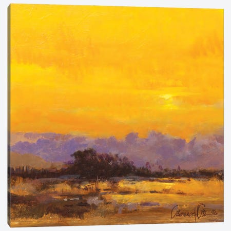 Yellow Morning Canvas Print #LWL41} by Lawrence Lee Canvas Wall Art