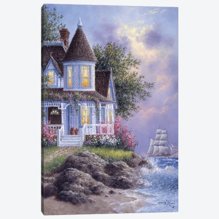 Seaside Victorian Canvas Print #LWN104} by Dennis Lewan Canvas Art Print