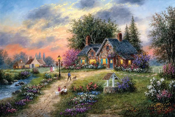 Villages & Towns: Stoney-Brook Cottage by Dennis Lewan