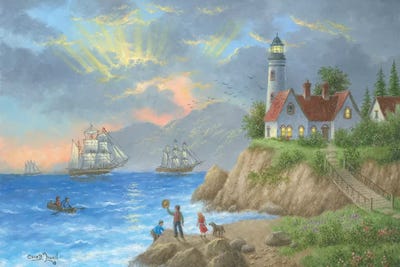 Sun Ray Bay by Dennis Lewan canvas print