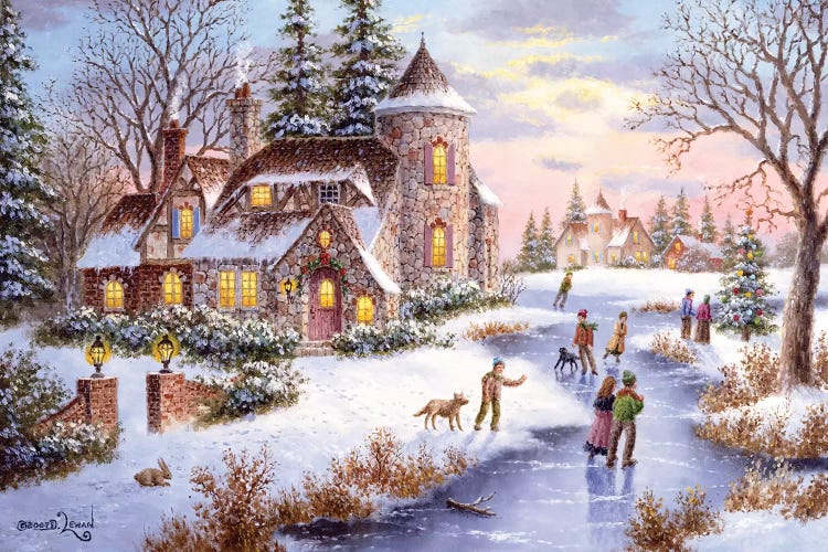 Winter’s Joy Canvas Art by Dennis Lewan | iCanvas