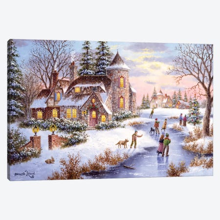 Winter’s Joy Canvas Print #LWN158} by Dennis Lewan Canvas Print