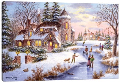 Winter’s Joy Canvas Art Print - Christmas Scenes