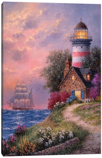 Beacon Ridge Canvas Art Print - Lighthouse Art