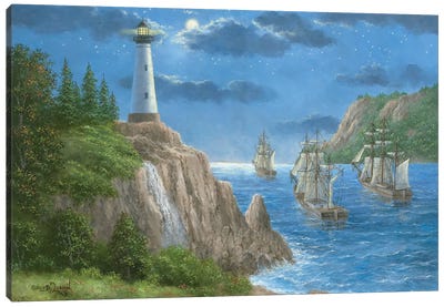 Night Voyage Canvas Art Print - Dennis Lewan